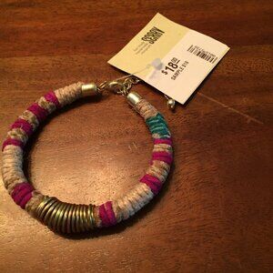 Metal and Jute Bracelet Handmade NWT